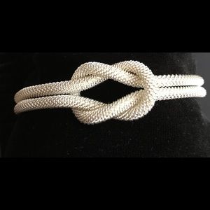 Beautiful silver knitted mesh bracelet